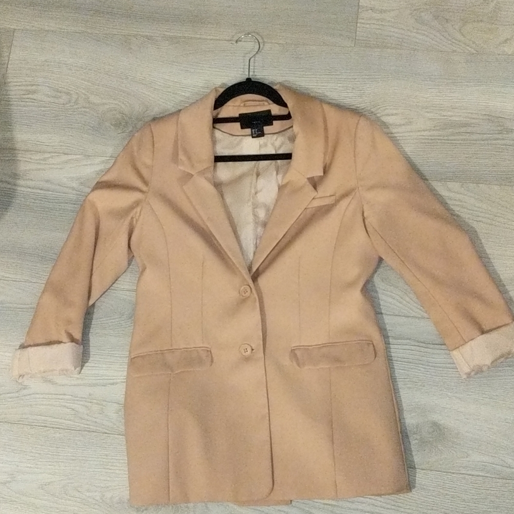 H&M blazer size 8 full sleeve dusty pink